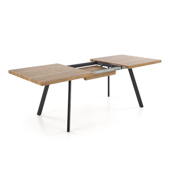 Masa extensibilă BERLIN 140-180 cm, blat - nuc, cadru - negru (2p=1buc)
