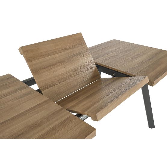 Masa extensibilă BERLIN 140-180 cm, blat - nuc, cadru - negru (2p=1buc)