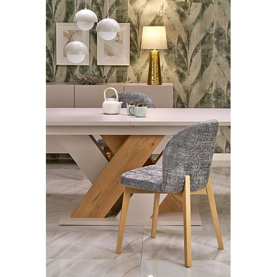 Masa extensibilă BRANDON 160-200/90 cm cașmir/stejar cremona (2p=1buc)