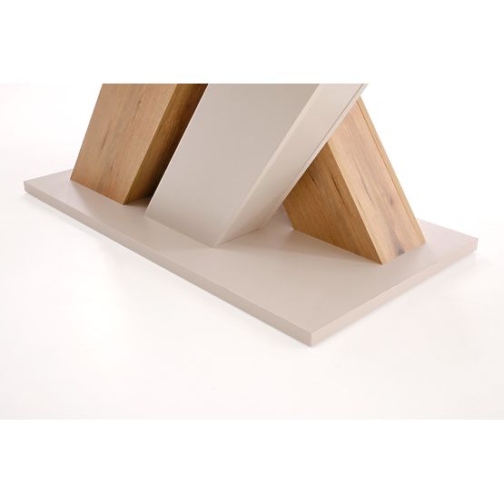 Masa extensibilă BRANDON 160-200/90 cm cașmir/stejar cremona (2p=1buc)