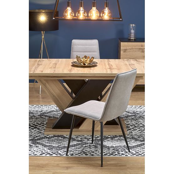 Masa extensibilă BRANDON 160-200/90 cm stejar wotan/negru
