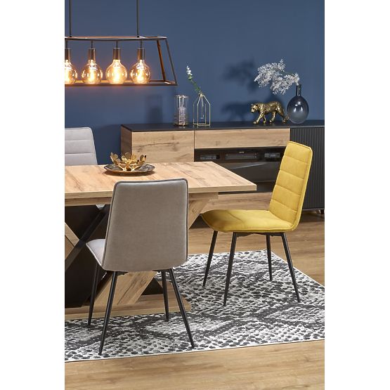 Masa extensibilă BRANDON 160-200/90 cm stejar wotan/negru