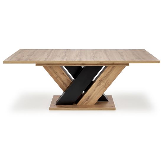 Masa extensibilă BRANDON 160-200/90 cm stejar wotan/negru
