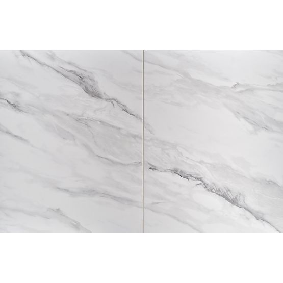 Masa extensibilă DANCAN, marmură albă / gri / gri deschis / negru (3p=1buc)