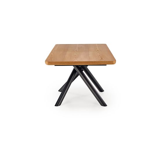 Masa extensibilă DERRICK stejar natural / negru (2p=1buc)