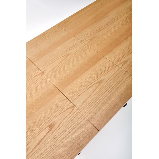 Masa extensibilă DERRICK stejar natural / negru (2p=1buc)