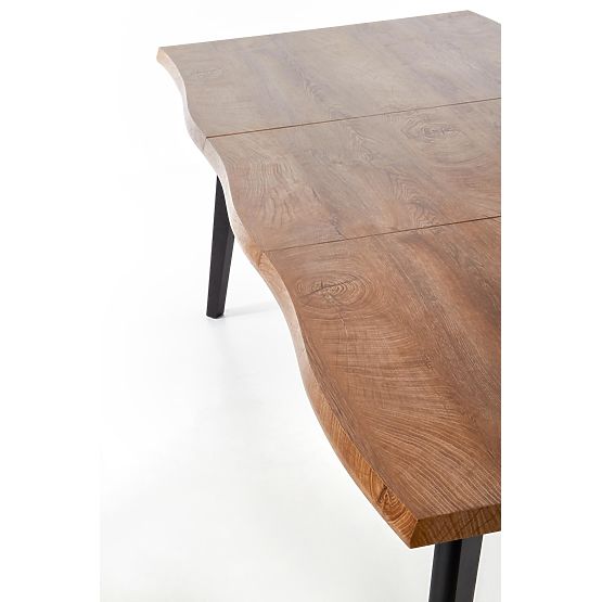 Masă extensibilă DICKSON 120-180/80 cm, blat - natural, picioare - negre (2p=1buc)