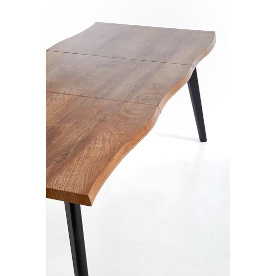 Masă extensibilă DICKSON 120-180/80 cm, blat - natural, picioare - negre (2p=1buc)
