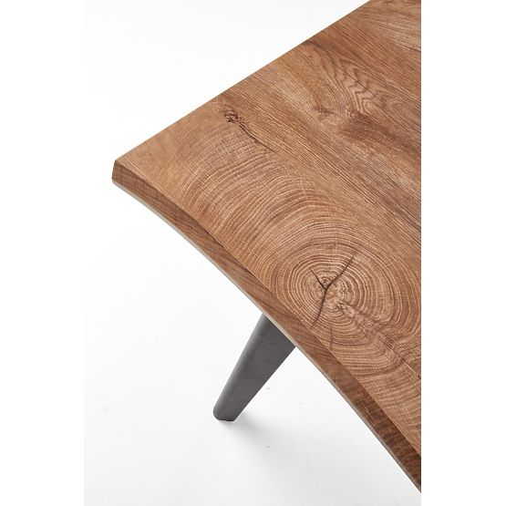 Masă extensibilă DICKSON 120-180/80 cm, blat - natural, picioare - negre (2p=1buc)