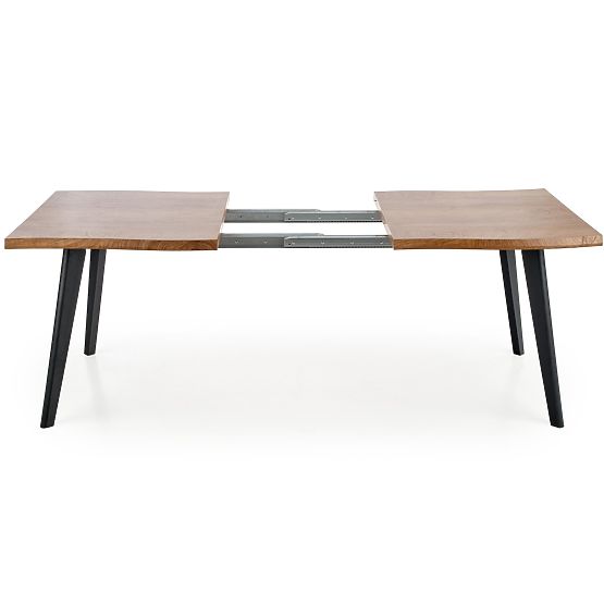 Masă extensibilă DICKSON 120-180/80 cm, blat - natural, picioare - negre (2p=1buc)