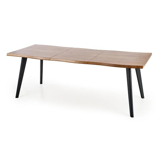 Masă extensibilă DICKSON 120-180/80 cm, blat - natural, picioare - negre (2p=1buc)