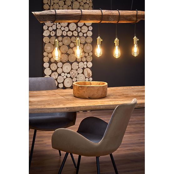 Masă extensibilă DICKSON 120-180/80 cm, blat - natural, picioare - negre (2p=1buc)