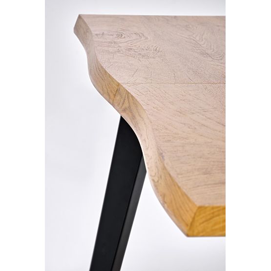 Masa extensibilă DICKSON 2 150-210/90 cm, blat - natural, picioare - negre (2p=1buc)