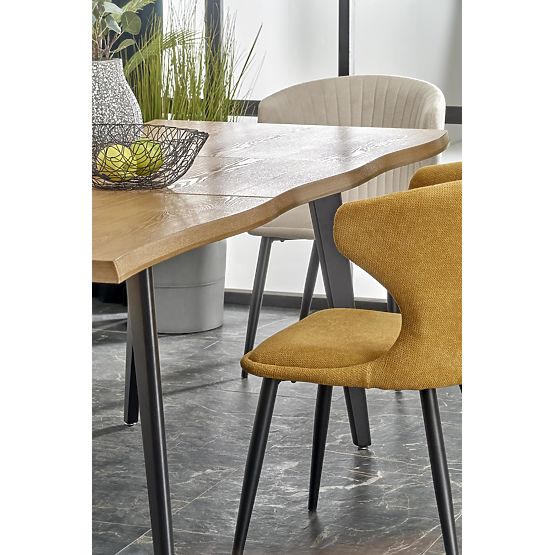 Masa extensibilă DICKSON 2 150-210/90 cm, blat - natural, picioare - negre (2p=1buc)