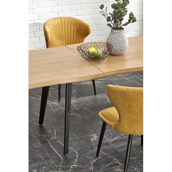 Masa extensibilă DICKSON 2 150-210/90 cm, blat - natural, picioare - negre (2p=1buc)