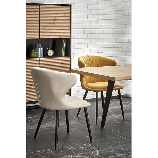 Masa extensibilă DICKSON 2 150-210/90 cm, blat - natural, picioare - negre (2p=1buc)