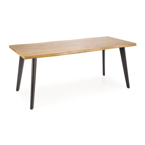 Masa extensibilă DICKSON 2 150-210/90 cm, blat - natural, picioare - negre (2p=1buc)