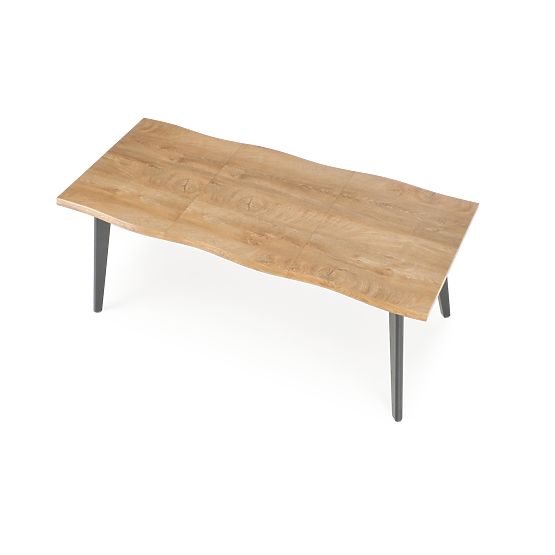 Masa extensibilă DICKSON 2 150-210/90 cm, blat - natural, picioare - negre (2p=1buc)