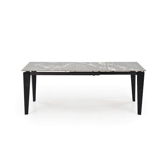 Masă extensibilă FELIX, blat - marmură gri, picioare - negre (2p=1buc)