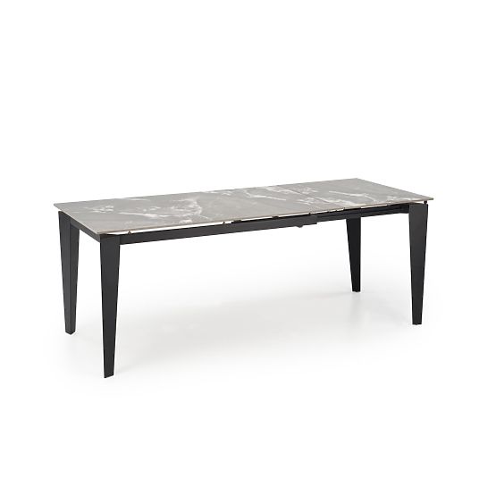 Masă extensibilă FELIX, blat - marmură gri, picioare - negre (2p=1buc)