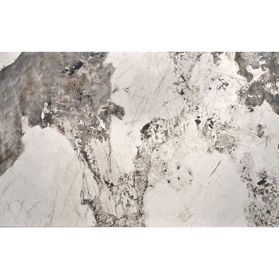 Masa extensibilă FERNANDO, blat - marmură albă, picioare - negre (3p=1buc)