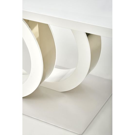 Masa extensibilă GALARDO, alb / auriu (3p=1buc)