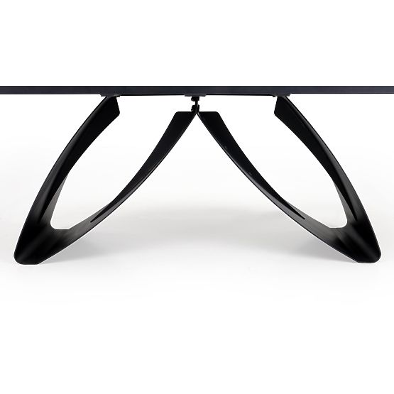 Masa extensibilă HILARIO, blat - nuc, picioare - negre (3p=1ks)