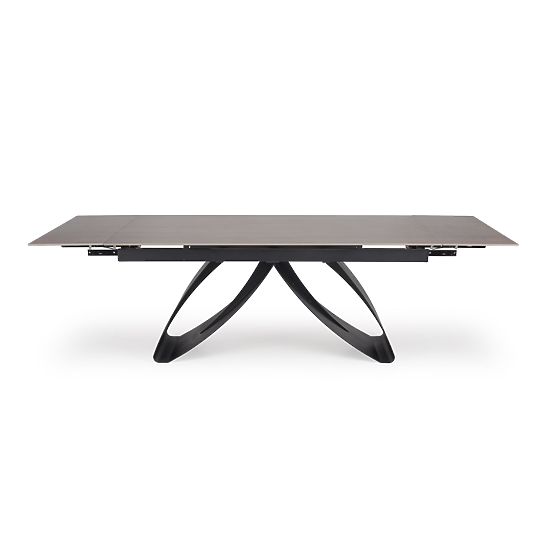 Masa extensibilă HILARIO, blat - nuc, picioare - negre (3p=1ks)