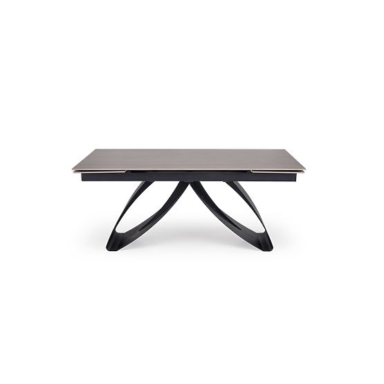 Masa extensibilă HILARIO, blat - nuc, picioare - negre (3p=1ks)