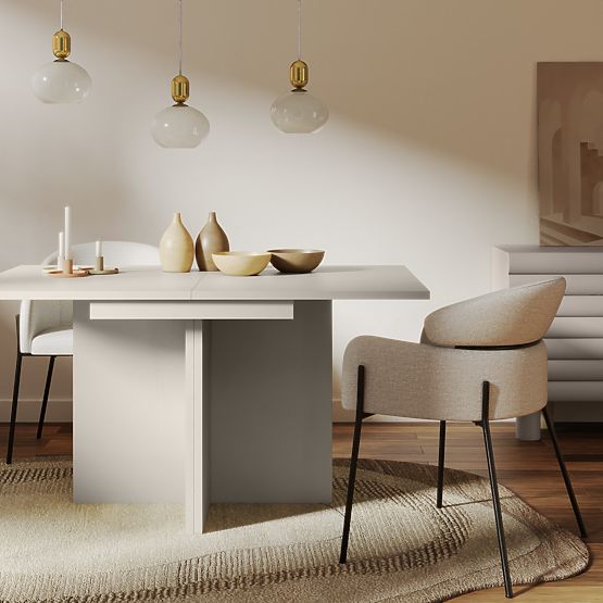 Masa extensibilă Jose 140-200 cm, dreptunghiulară, cașmir