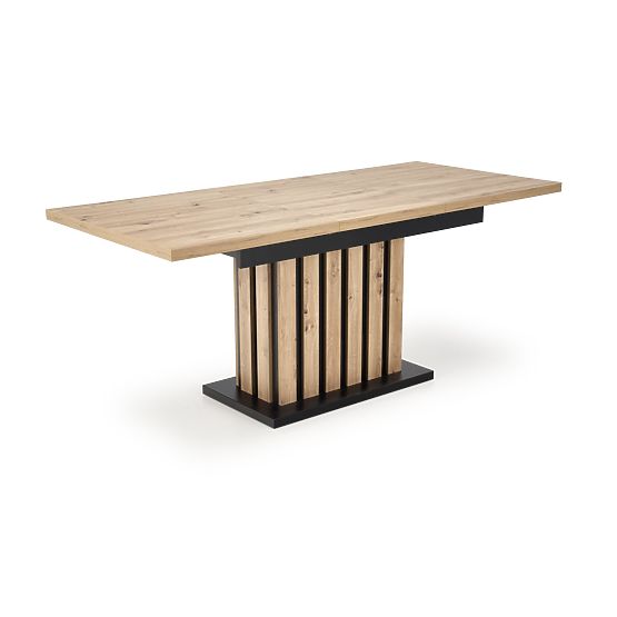 Masa extensibilă LAMELLO 160-210/90 cm stejar artisan/negru