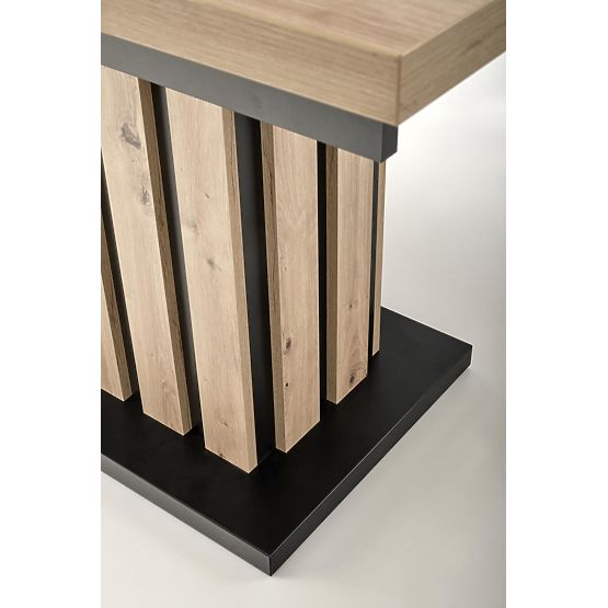 Masa extensibilă LAMELLO 160-210/90 cm stejar artisan/negru