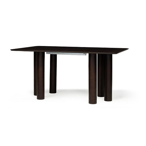 Masa extensibilă Loa 140-200 cm, furnir de stejar, nuc, lemn de fag, rotunjit
