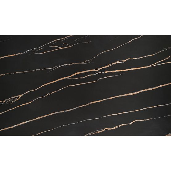 Masă extensibilă LOZANO, marmură neagră / nuc (2p=1buc)