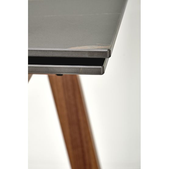 Masă extensibilă LOZANO, marmură neagră / nuc (2p=1buc)