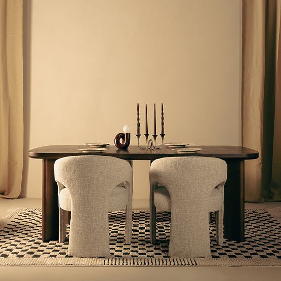 Masă extensibilă Marbella 160-200 cm, dreptunghiulară, stejar închis