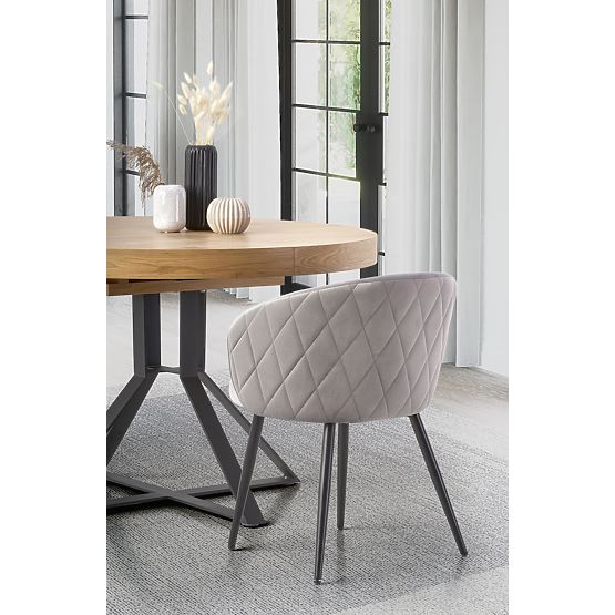 Masa extensibilă MERCY, blat - stejar auriu, picioare - negre (2p=1buc)