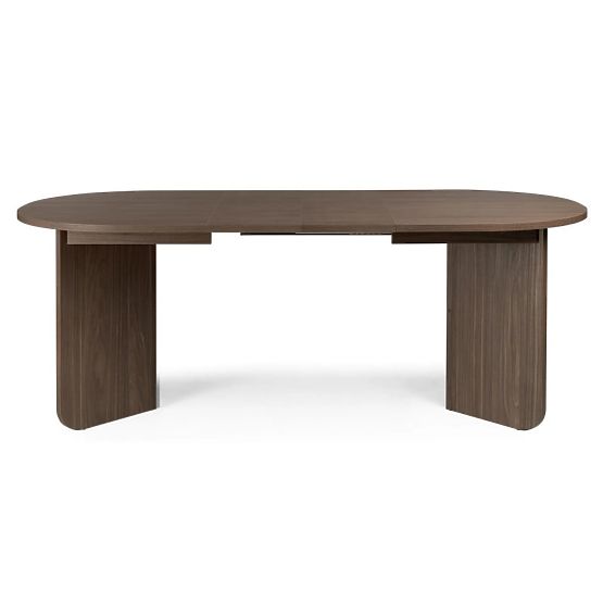 Masă extensibilă Mou 140-200 cm, Nuc lincoln, blat oval