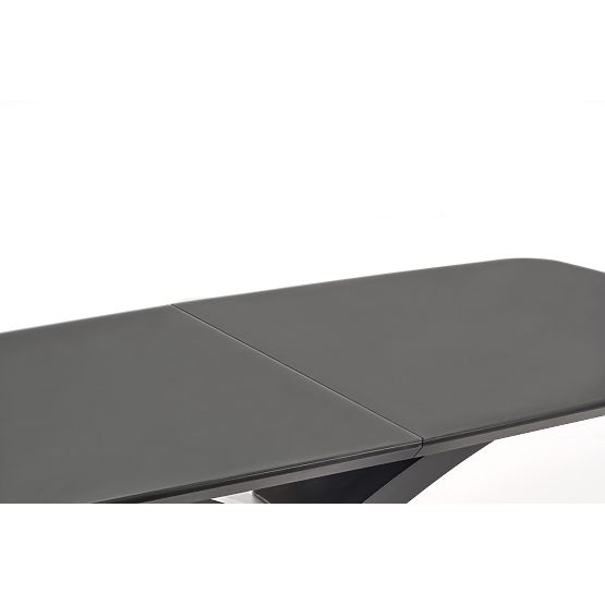 Masa extensibilă SILVESTRO blat - gri închis, picior - negru