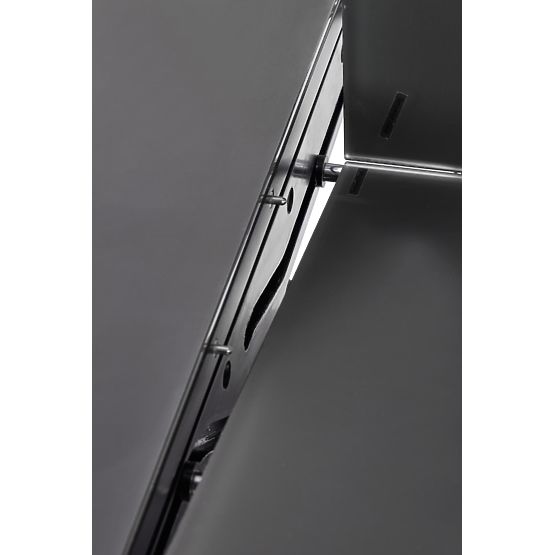 Masa extensibilă SILVESTRO blat - gri închis, picior - negru