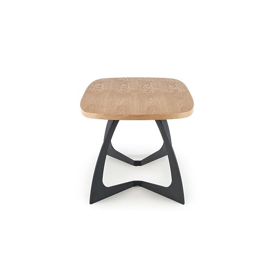 Masa extensibilă VELDON, blat - stejar natural, picioare - negre (2p=1buc)