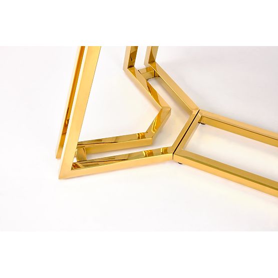 Masa KONAMI, blat - marmură neagră, picioare - aurii (2p=1buc)