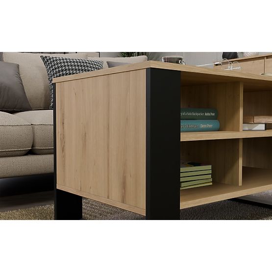 Masă Modernă 4P Stejar Artisan Negru