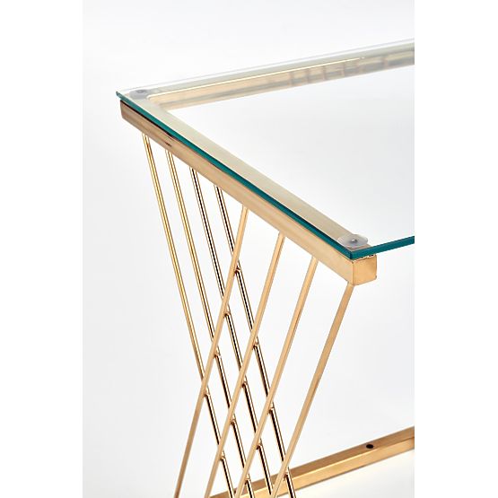 Măsuță NANCY aurie / transparentă