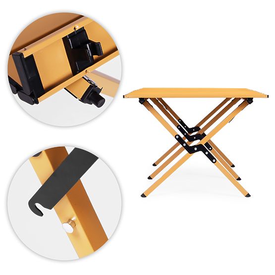 Masă pliabilă turistică 120x60 cm camping cu geantă MultiGarden