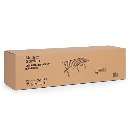 Masă pliabilă turistică 120x60 cm camping cu geantă MultiGarden