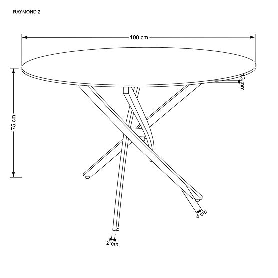 Masa RAYMOND 2, blat - marmură neagră, picioare - aurii (2p=1buc)