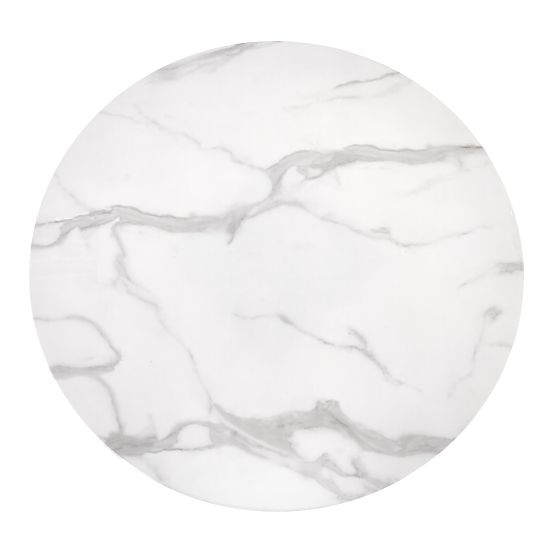 Masa rotundă AMBROSIO, blat - sticlă, picior - negru (2p=1buc)