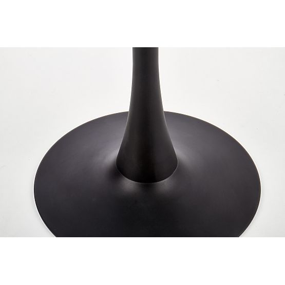 Masa rotundă AMBROSIO, blat - sticlă, picior - negru (2p=1buc)