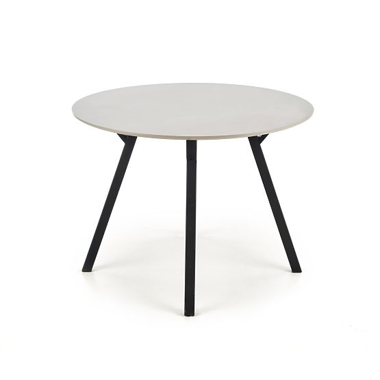 Masă rotundă BALROG, structură - negru, blat - gri deschis (2p=1buc)